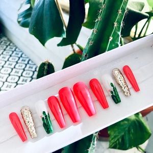 “CACTUS LOVER” Press-On Nails